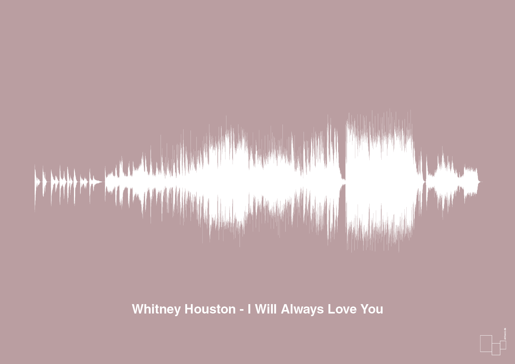 plakat: whitney houston - i will always love you - light rose-Soundwave-A1two3