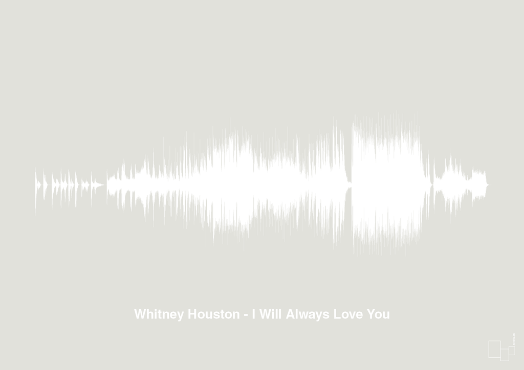 plakat: whitney houston - i will always love you - painters white-Soundwave-A1two3