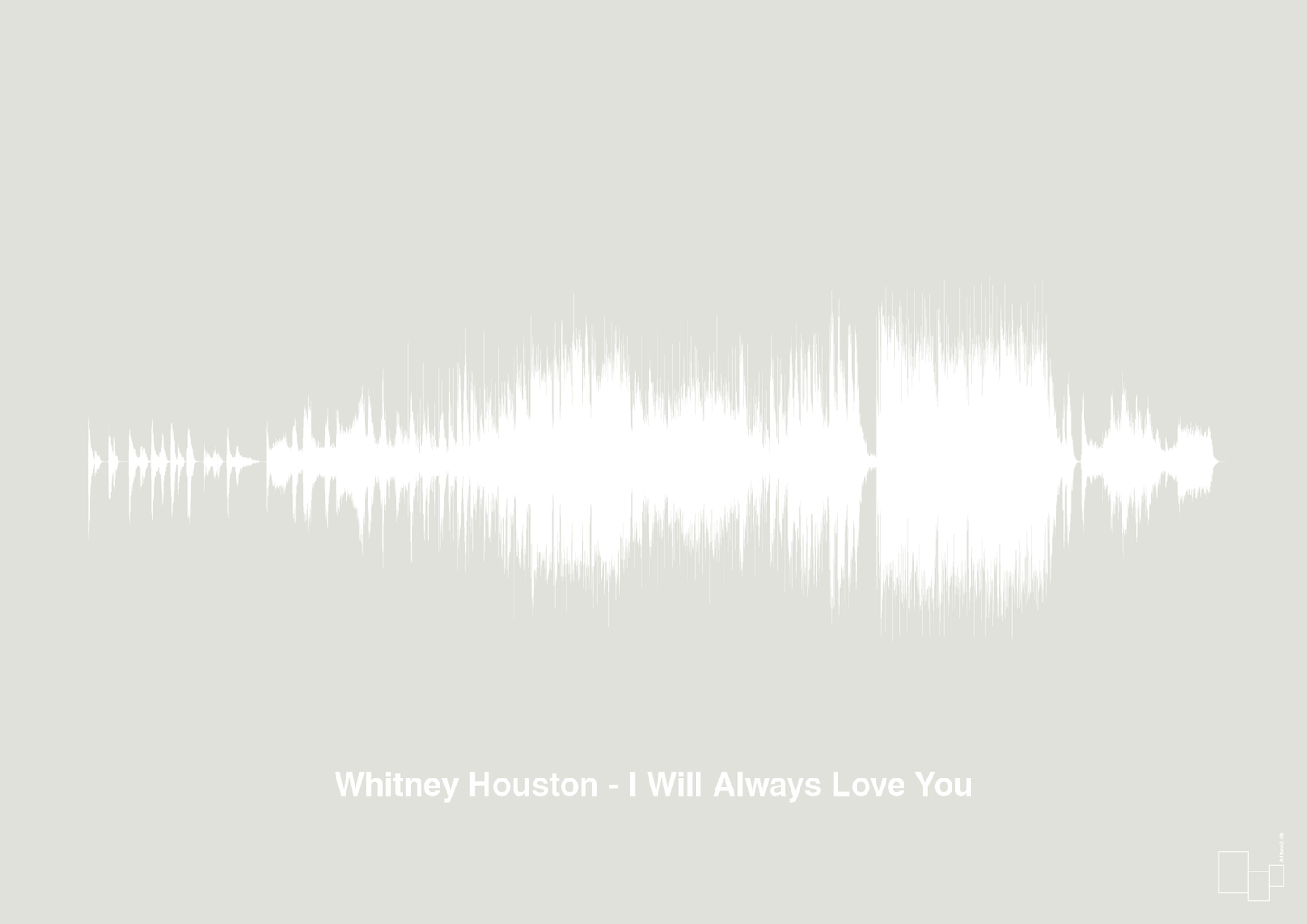 plakat: whitney houston - i will always love you - painters white-Soundwave-A1two3