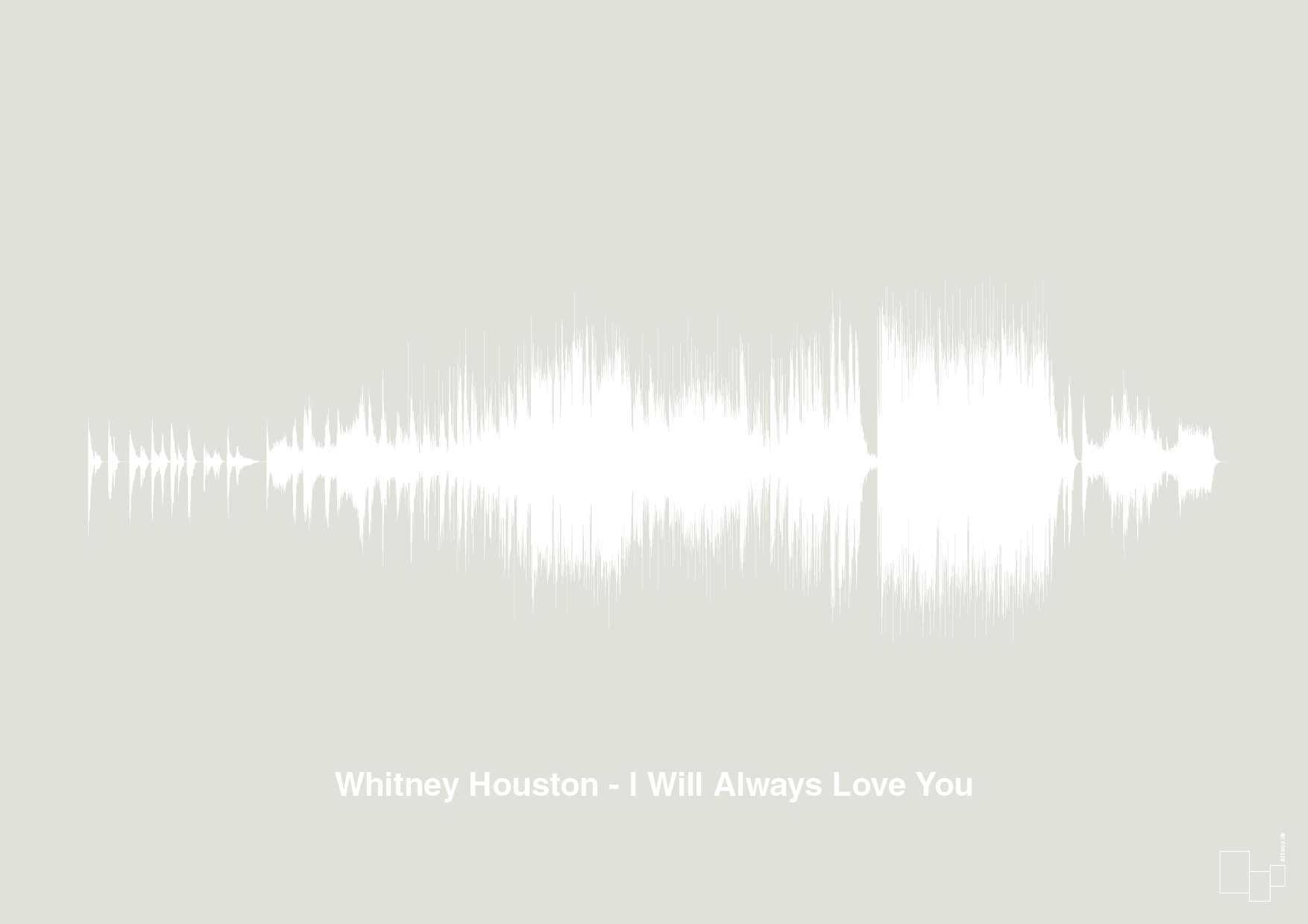 plakat: whitney houston - i will always love you - painters white-Soundwave-A1two3