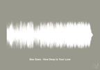 plakat: bee gees - how deep is your love - battleship gray-Soundwave-A1two3