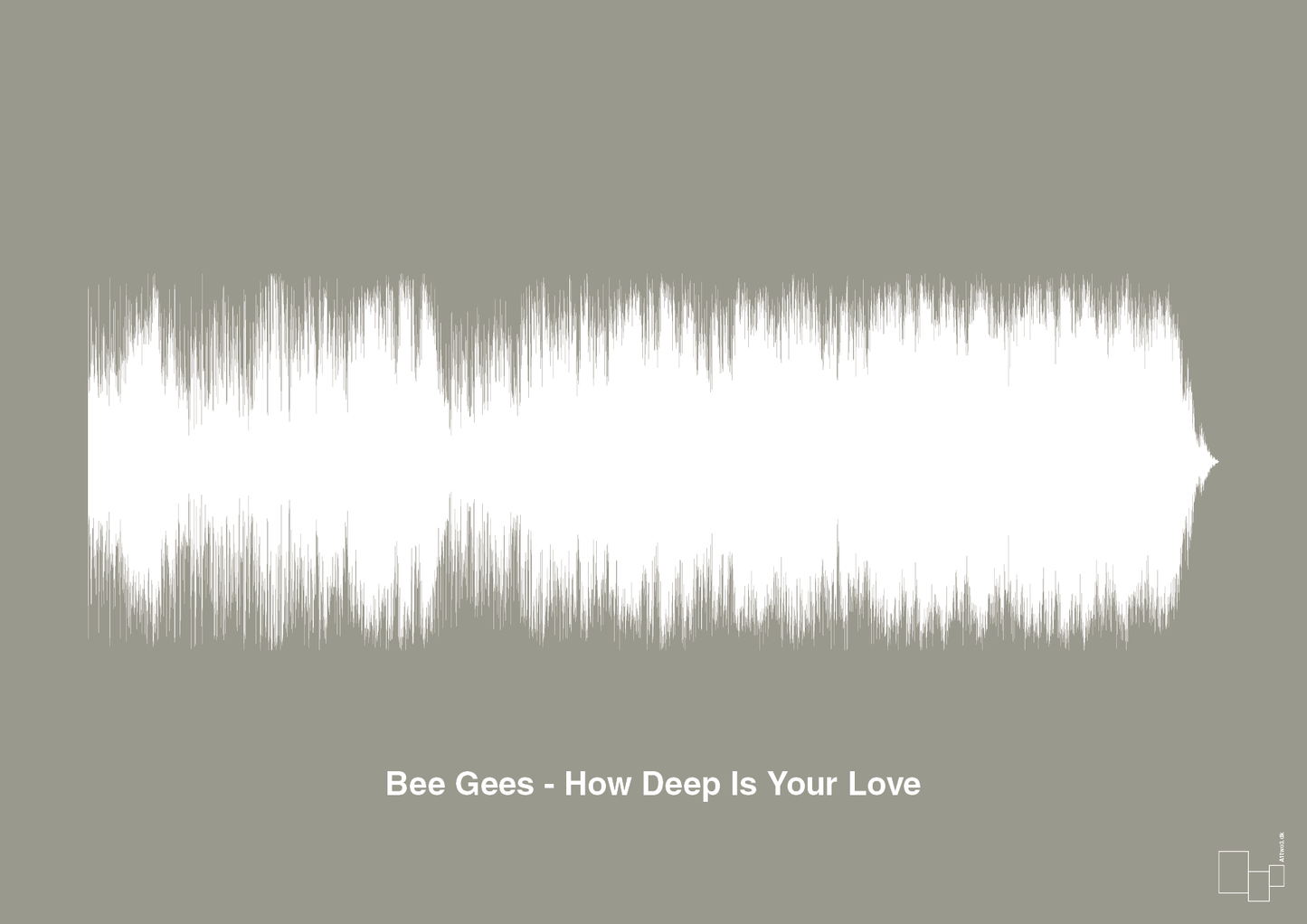 plakat: bee gees - how deep is your love - battleship gray-Soundwave-A1two3