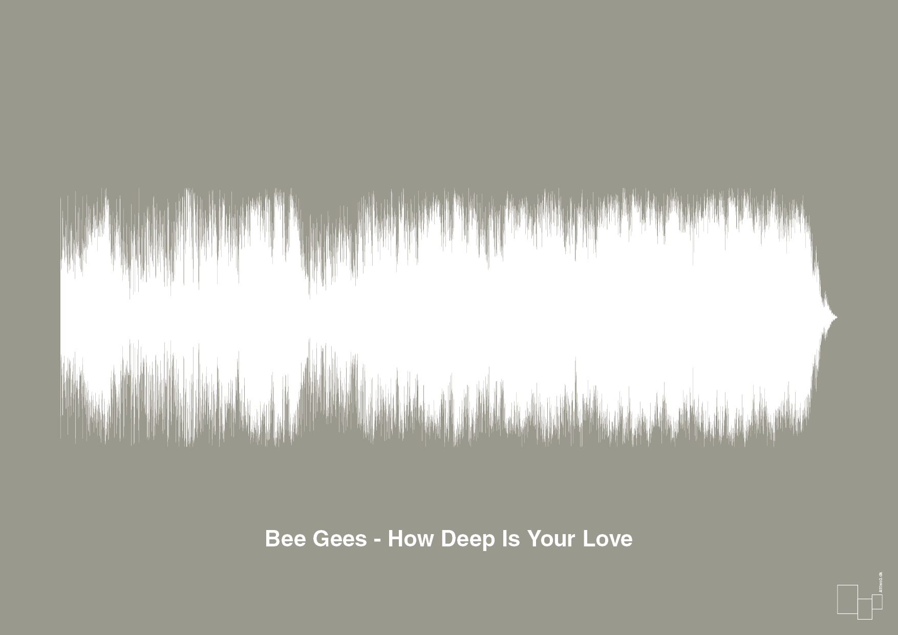 plakat: bee gees - how deep is your love - battleship gray-Soundwave-A1two3