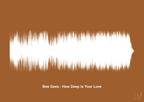 plakat: bee gees - how deep is your love - cognac-Soundwave-A1two3