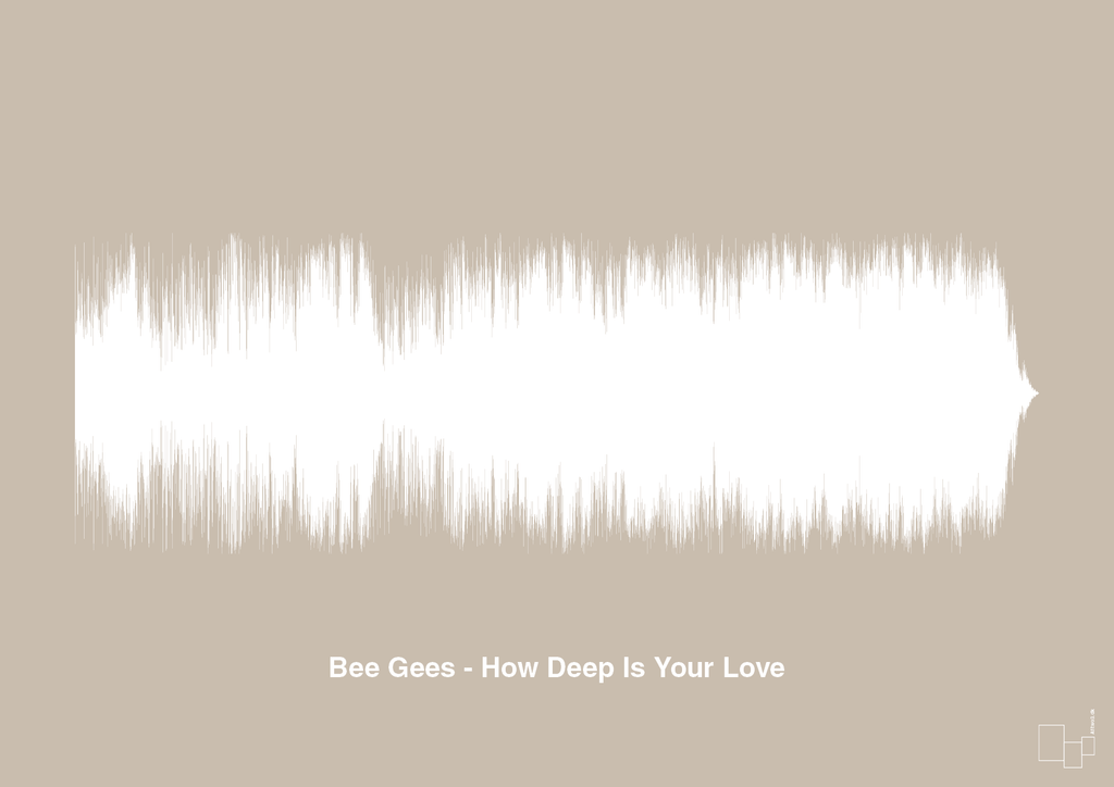 plakat: bee gees - how deep is your love - creamy mushroom-Soundwave-A1two3