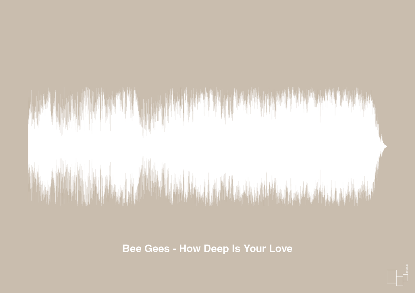 plakat: bee gees - how deep is your love - creamy mushroom-Soundwave-A1two3