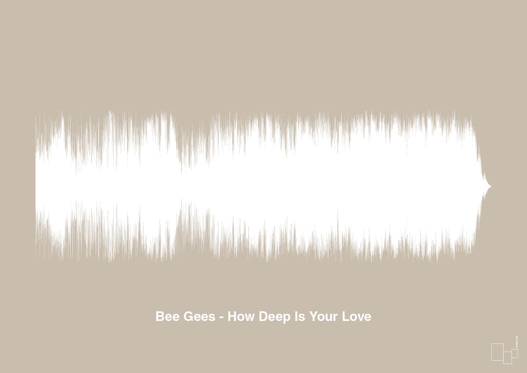 plakat: bee gees - how deep is your love - creamy mushroom-Soundwave-A1two3