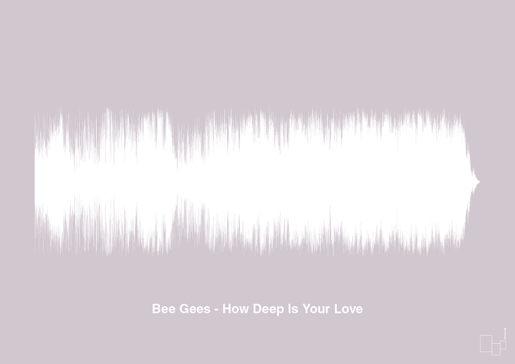 plakat: bee gees - how deep is your love - dusty lilac-Soundwave-A1two3