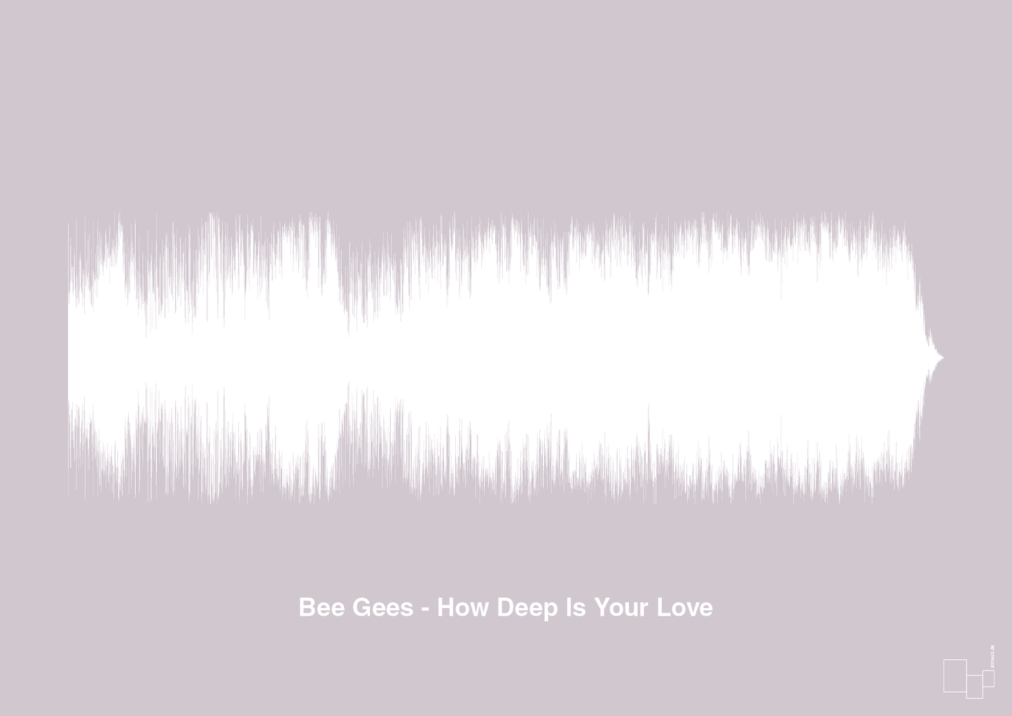 plakat: bee gees - how deep is your love - dusty lilac-Soundwave-A1two3
