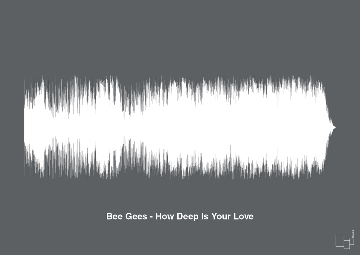 plakat: bee gees - how deep is your love - graphic charcoal-Soundwave-A1two3