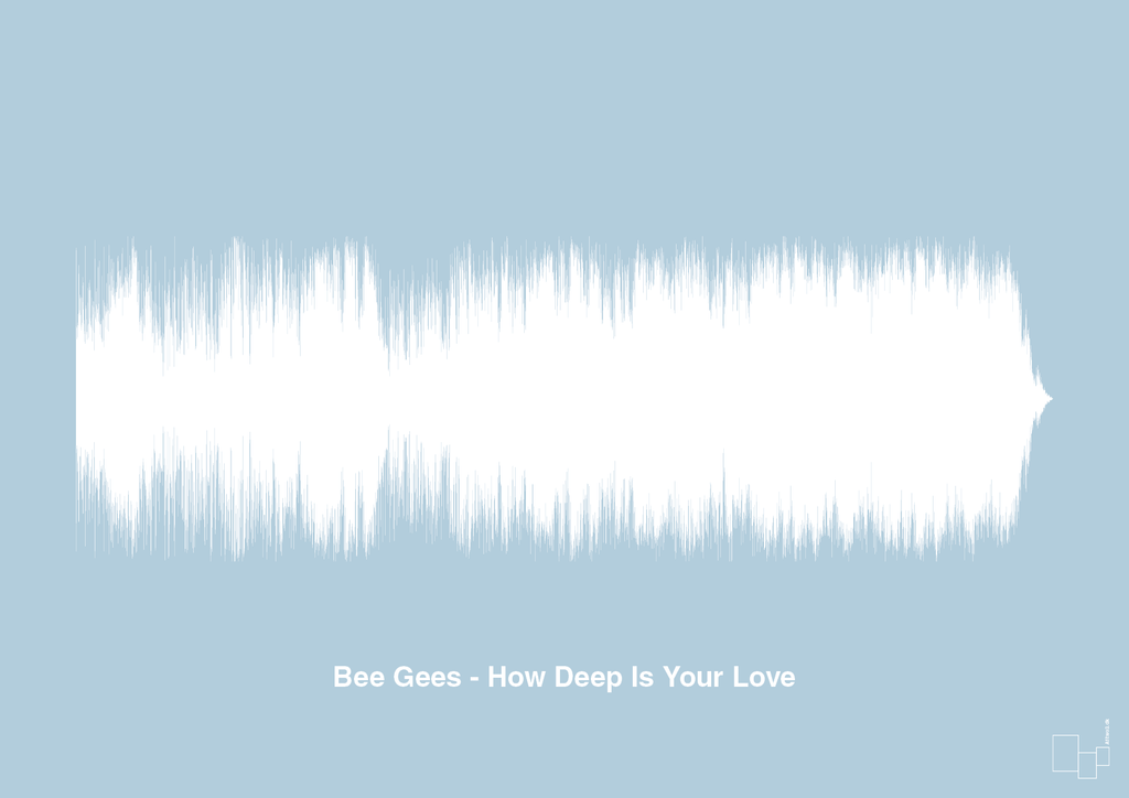 plakat: bee gees - how deep is your love - heavenly blue-Soundwave-A1two3