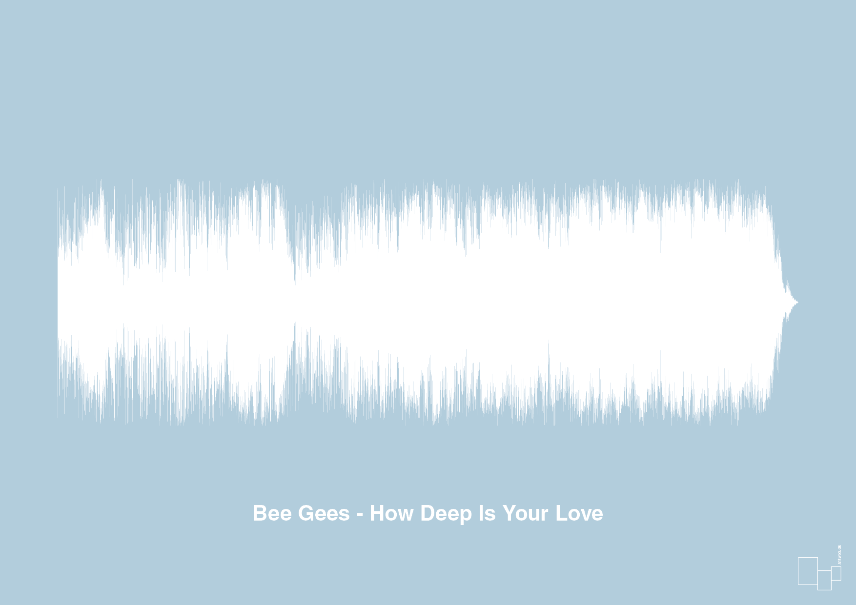 plakat: bee gees - how deep is your love - heavenly blue-Soundwave-A1two3