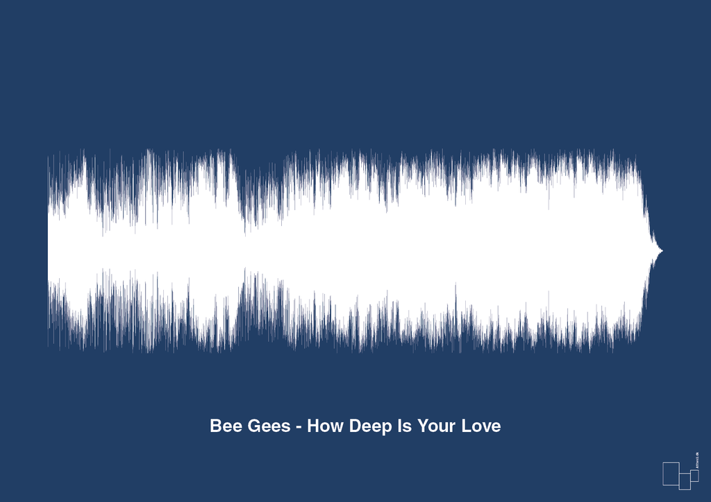 plakat: bee gees - how deep is your love - lapis blue-Soundwave-A1two3