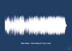 plakat: bee gees - how deep is your love - lapis blue-Soundwave-A1two3
