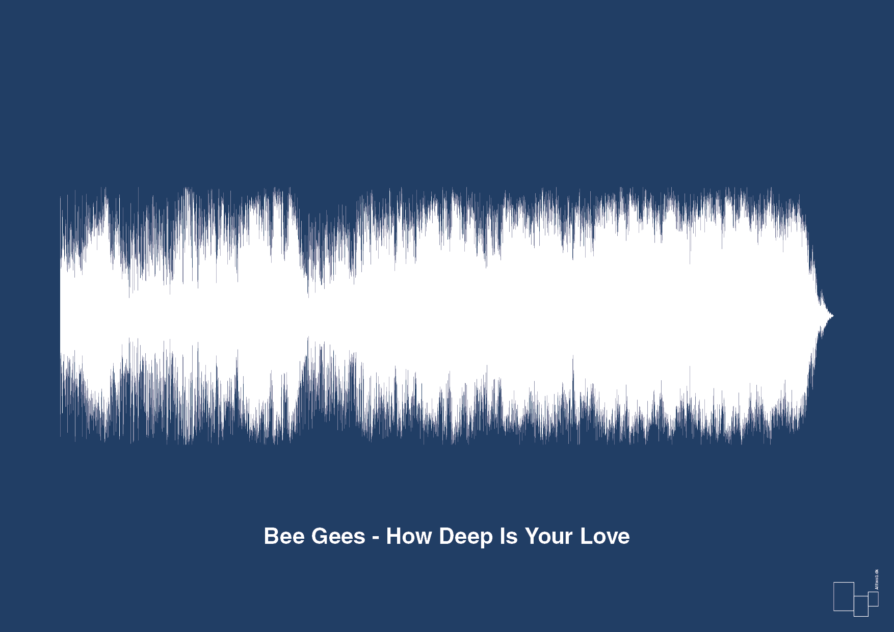 plakat: bee gees - how deep is your love - lapis blue-Soundwave-A1two3