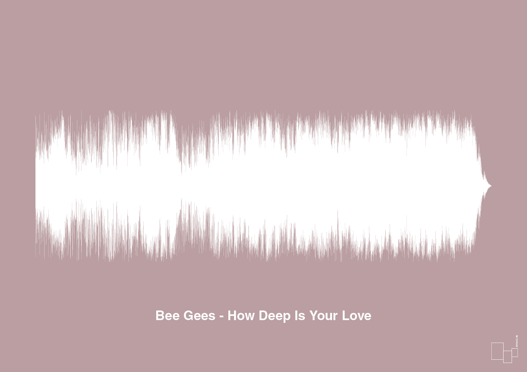 plakat: bee gees - how deep is your love - light rose-Soundwave-A1two3