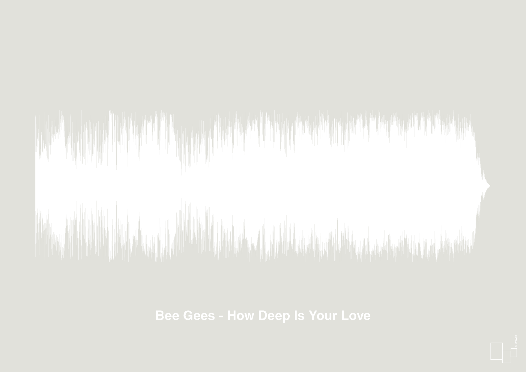 plakat: bee gees - how deep is your love - painters white-Soundwave-A1two3