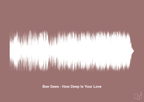 plakat: bee gees - how deep is your love - plum-Soundwave-A1two3