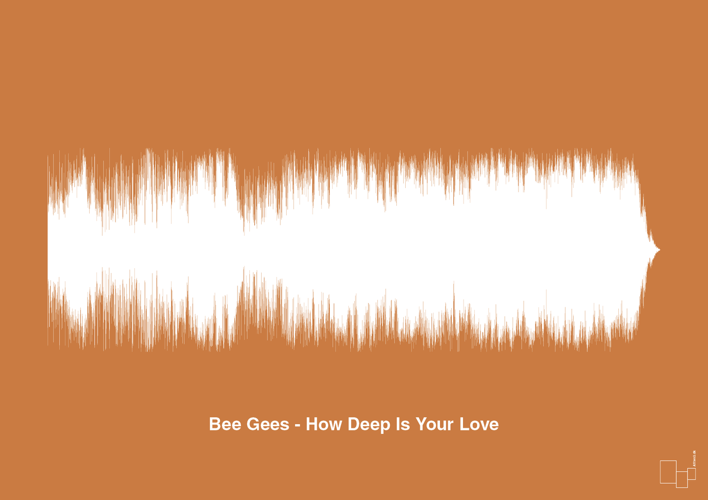 plakat: bee gees - how deep is your love - rumba orange-Soundwave-A1two3