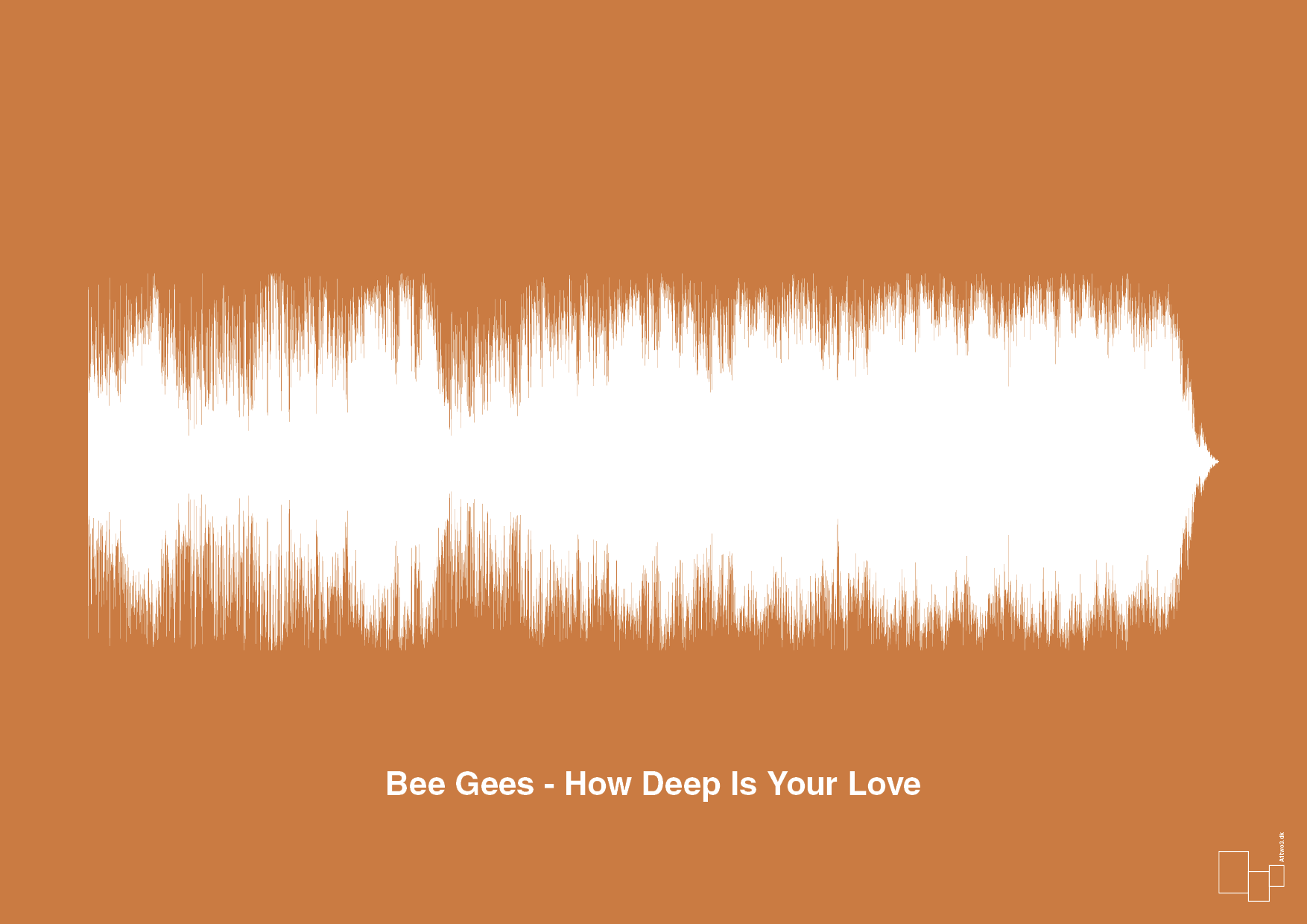 plakat: bee gees - how deep is your love - rumba orange-Soundwave-A1two3
