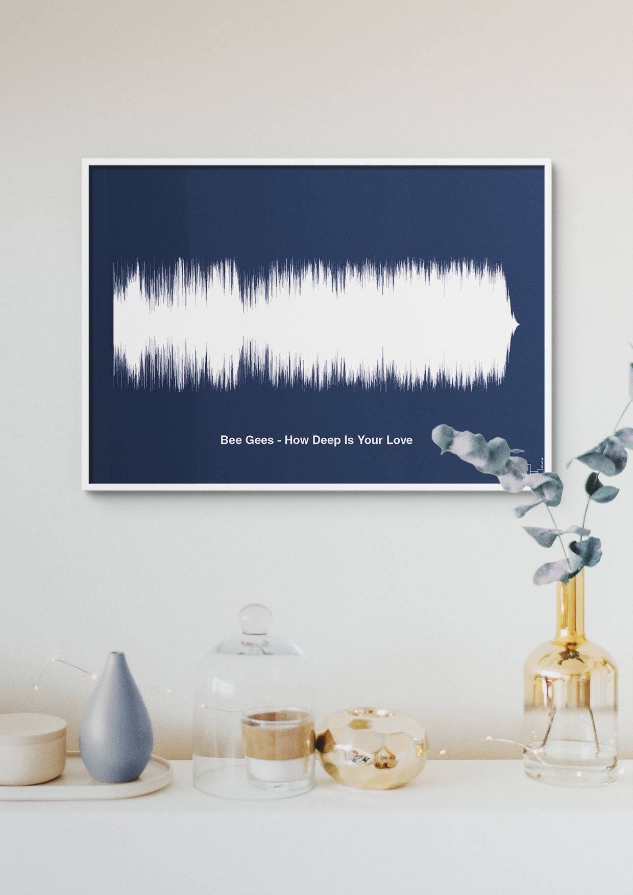 plakat: bee gees - how deep is your love - graphic charcoal-Soundwave-A1two3