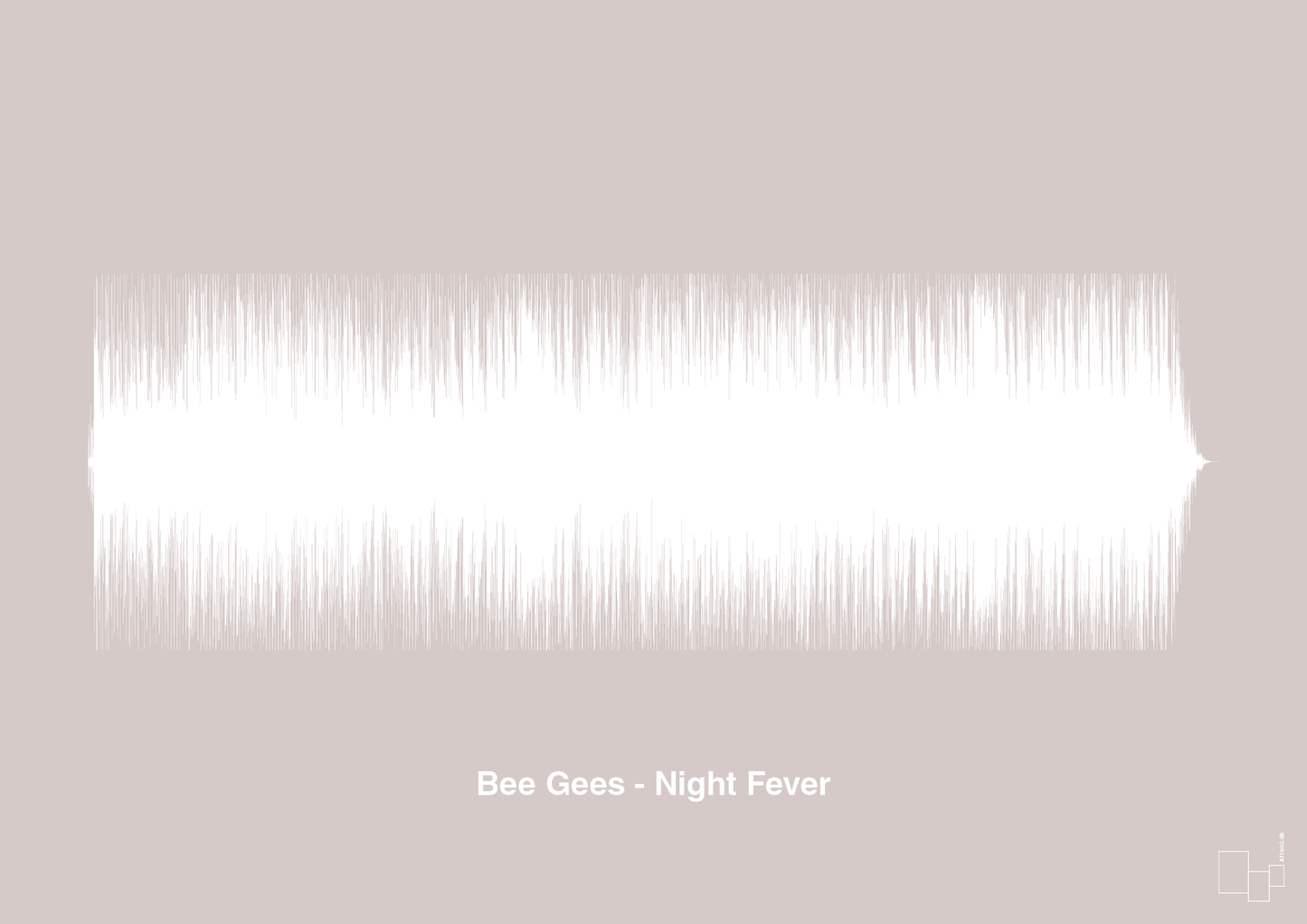 plakat: bee gees - night fever - broken beige-Soundwave-A1two3