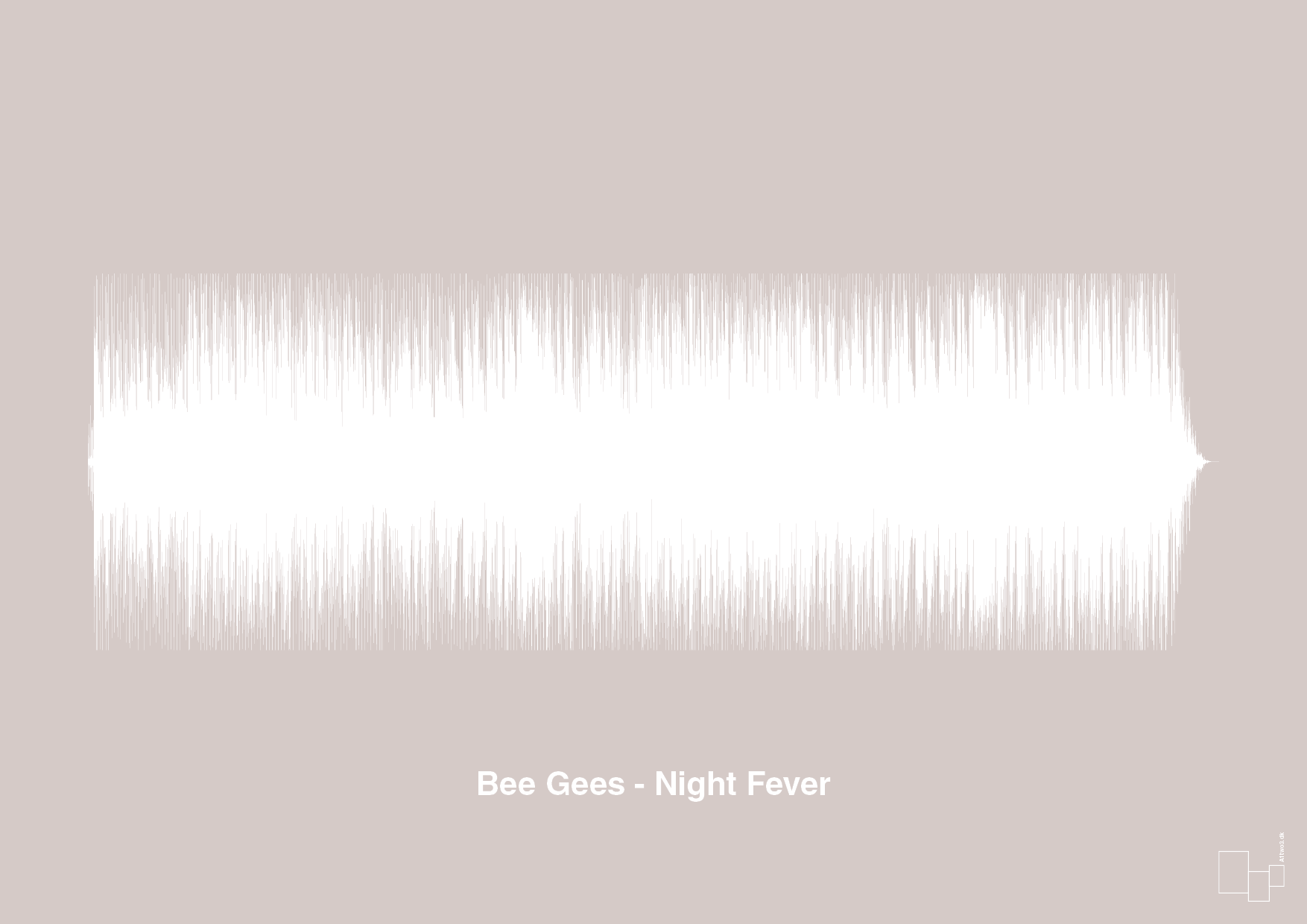 plakat: bee gees - night fever - broken beige-Soundwave-A1two3
