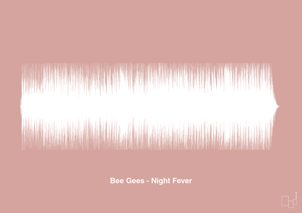plakat: bee gees - night fever - bubble shell-Soundwave-A1two3