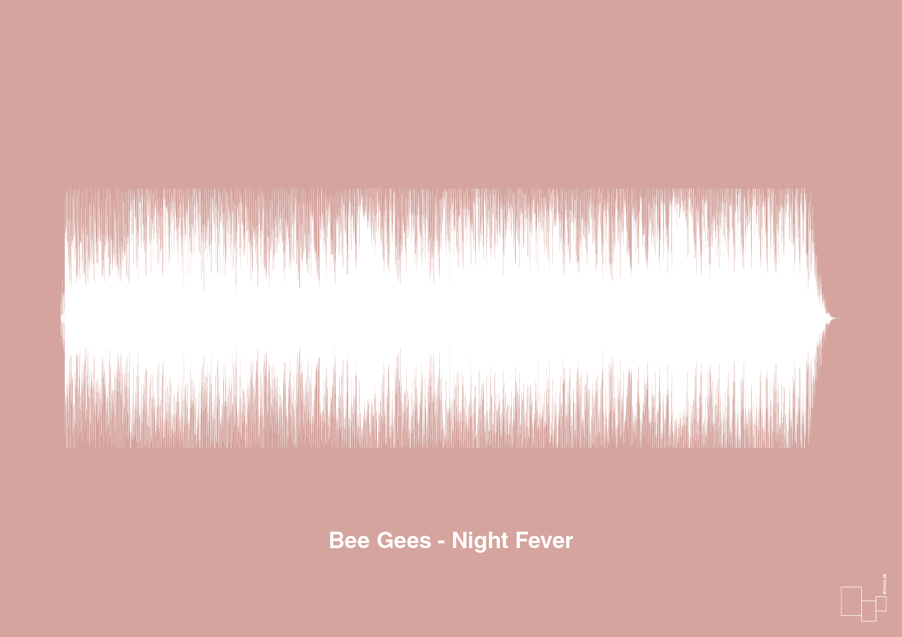 plakat: bee gees - night fever - bubble shell-Soundwave-A1two3