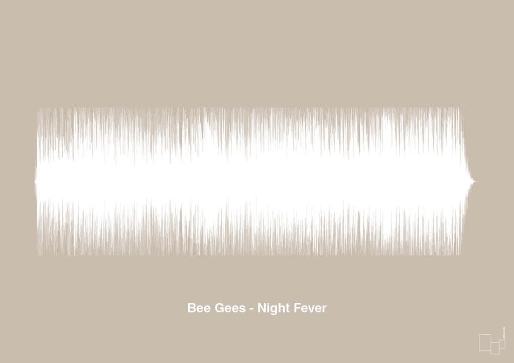 plakat: bee gees - night fever - creamy mushroom-Soundwave-A1two3