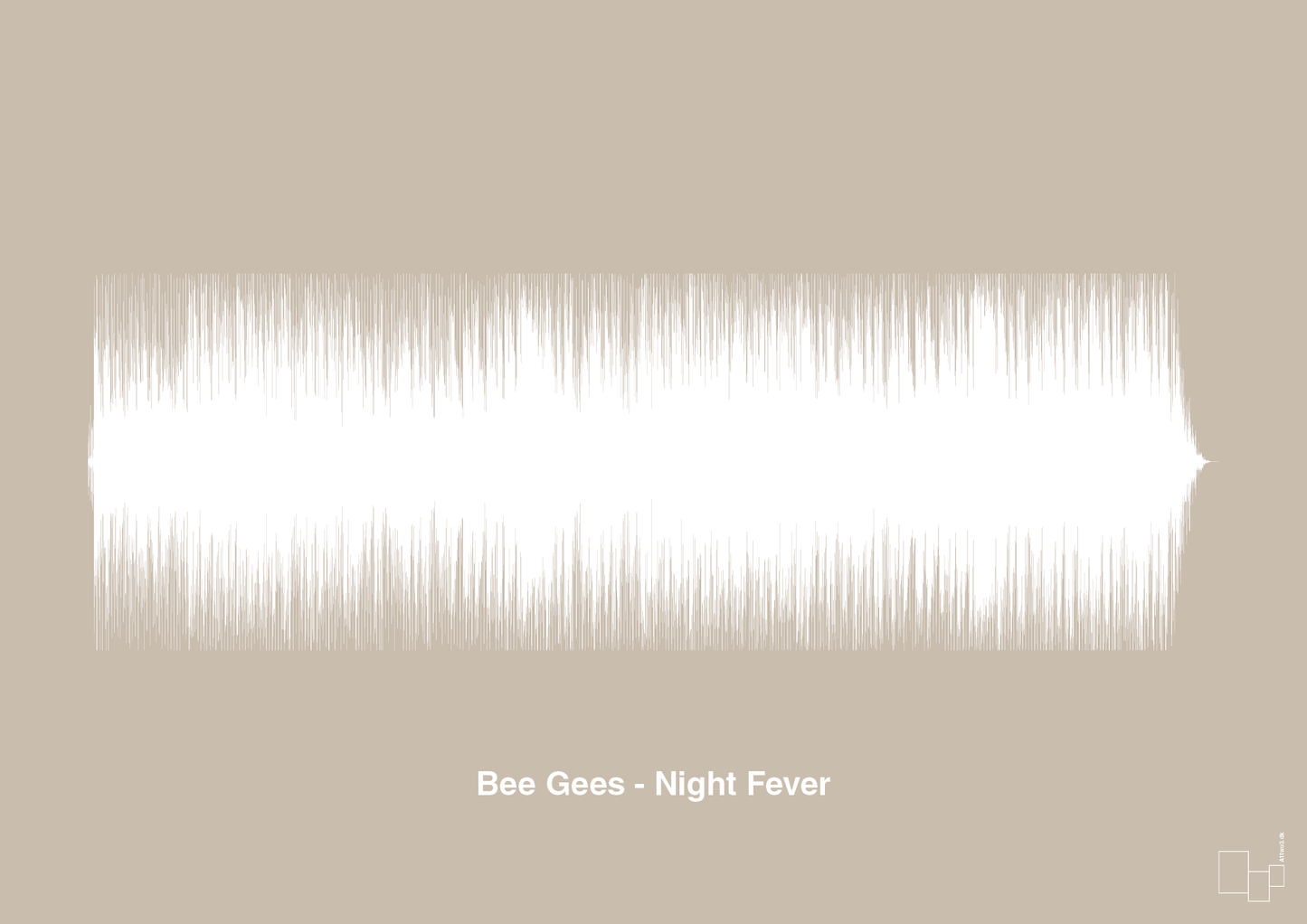 plakat: bee gees - night fever - creamy mushroom-Soundwave-A1two3