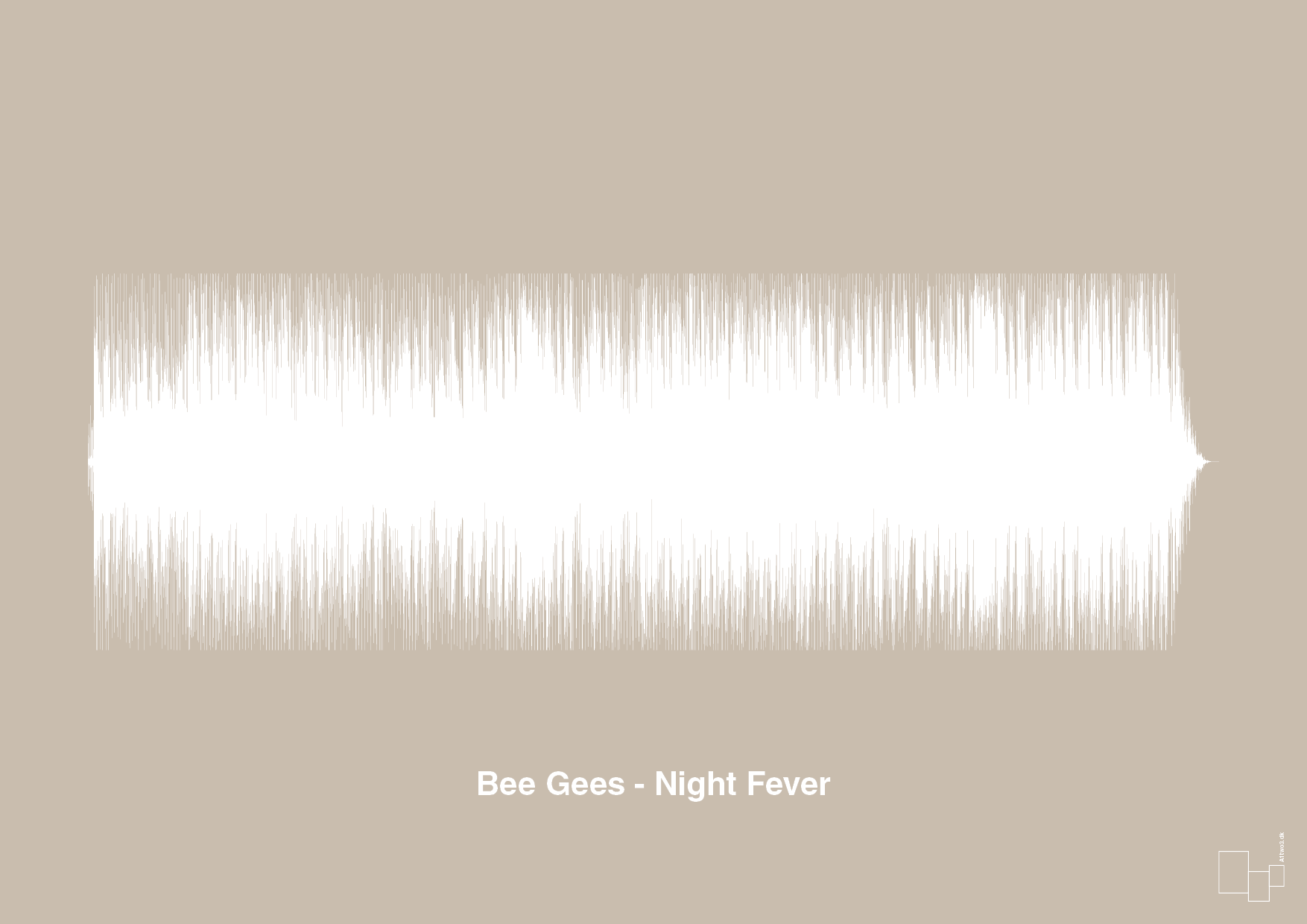 plakat: bee gees - night fever - creamy mushroom-Soundwave-A1two3