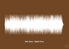 plakat: bee gees - night fever - dark brown-Soundwave-A1two3
