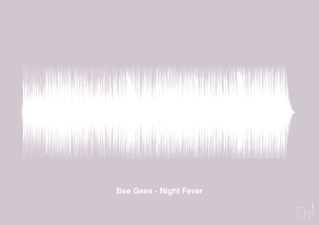 plakat: bee gees - night fever - dusty lilac-Soundwave-A1two3