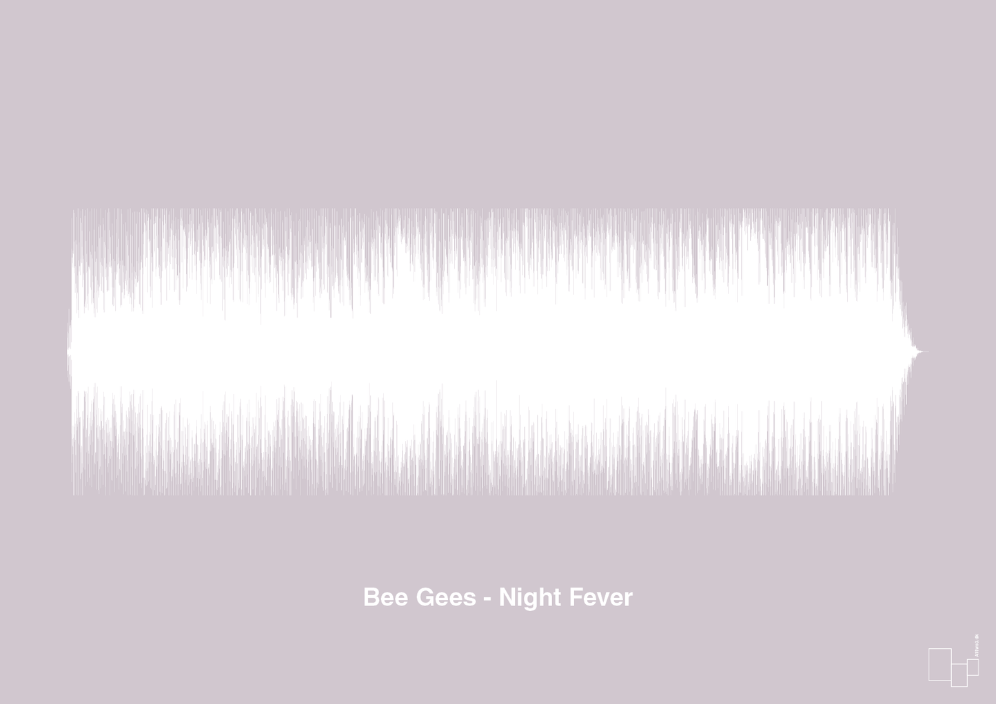 plakat: bee gees - night fever - dusty lilac-Soundwave-A1two3