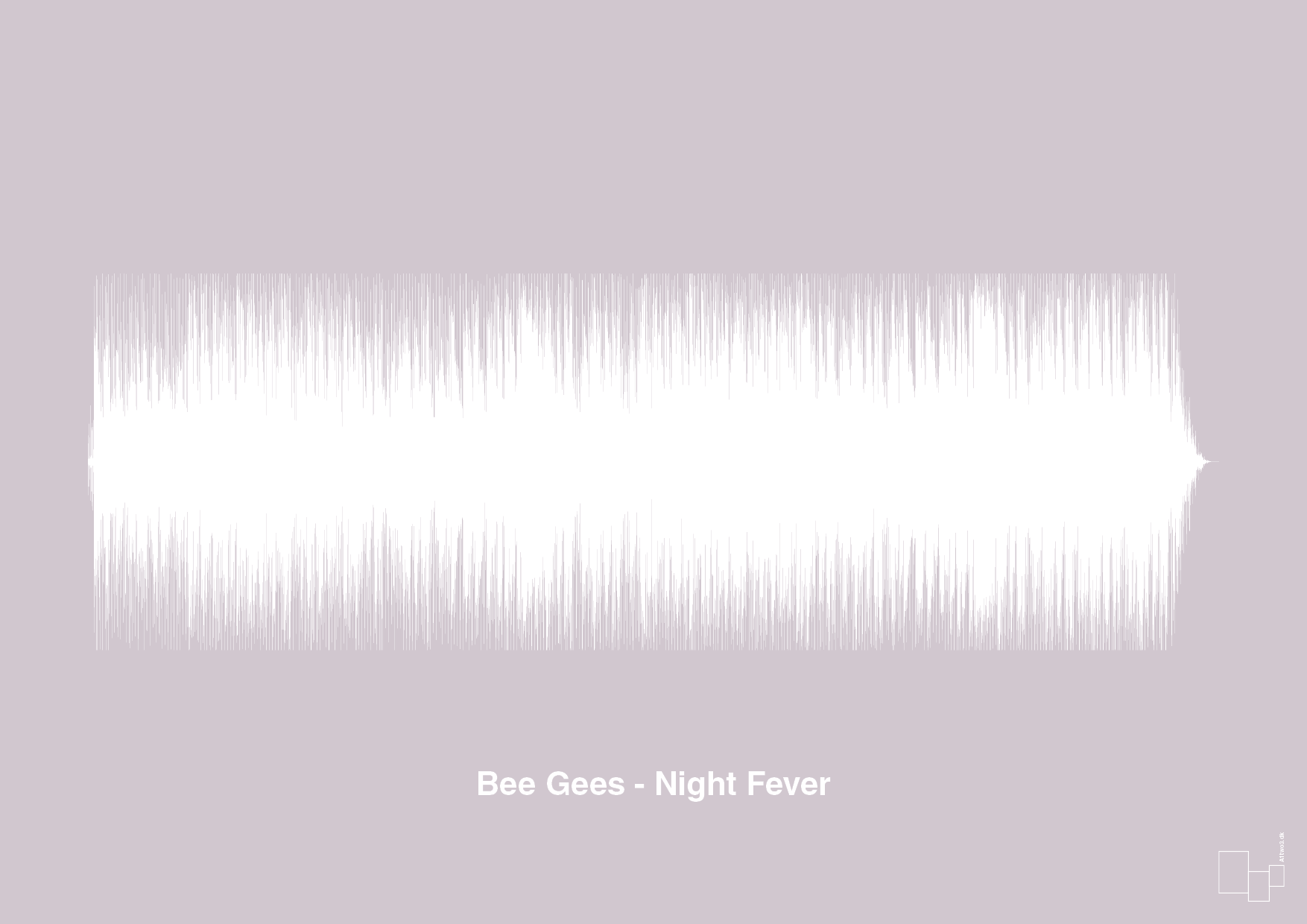 plakat: bee gees - night fever - dusty lilac-Soundwave-A1two3