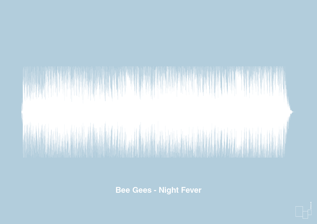 plakat: bee gees - night fever - heavenly blue-Soundwave-A1two3