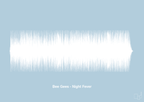 plakat: bee gees - night fever - heavenly blue-Soundwave-A1two3