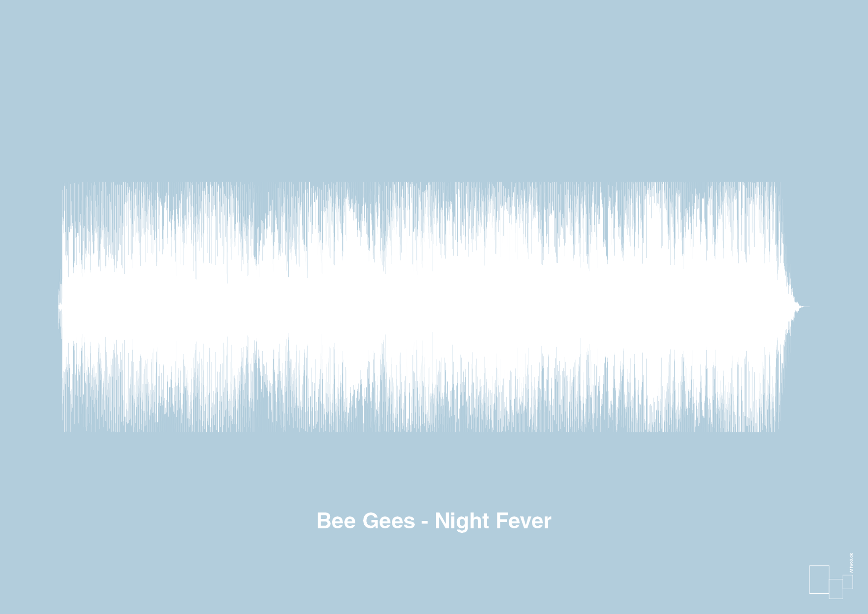 plakat: bee gees - night fever - heavenly blue-Soundwave-A1two3