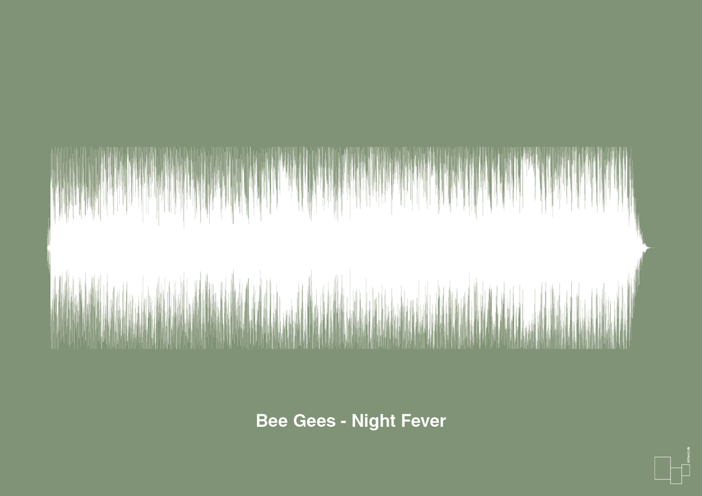 plakat: bee gees - night fever - jade-Soundwave-A1two3