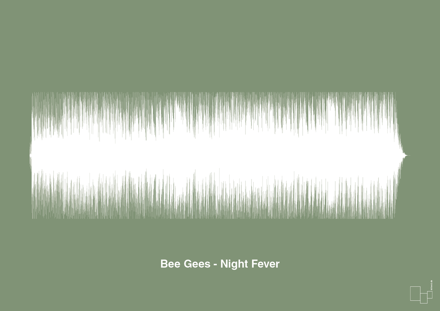plakat: bee gees - night fever - jade-Soundwave-A1two3
