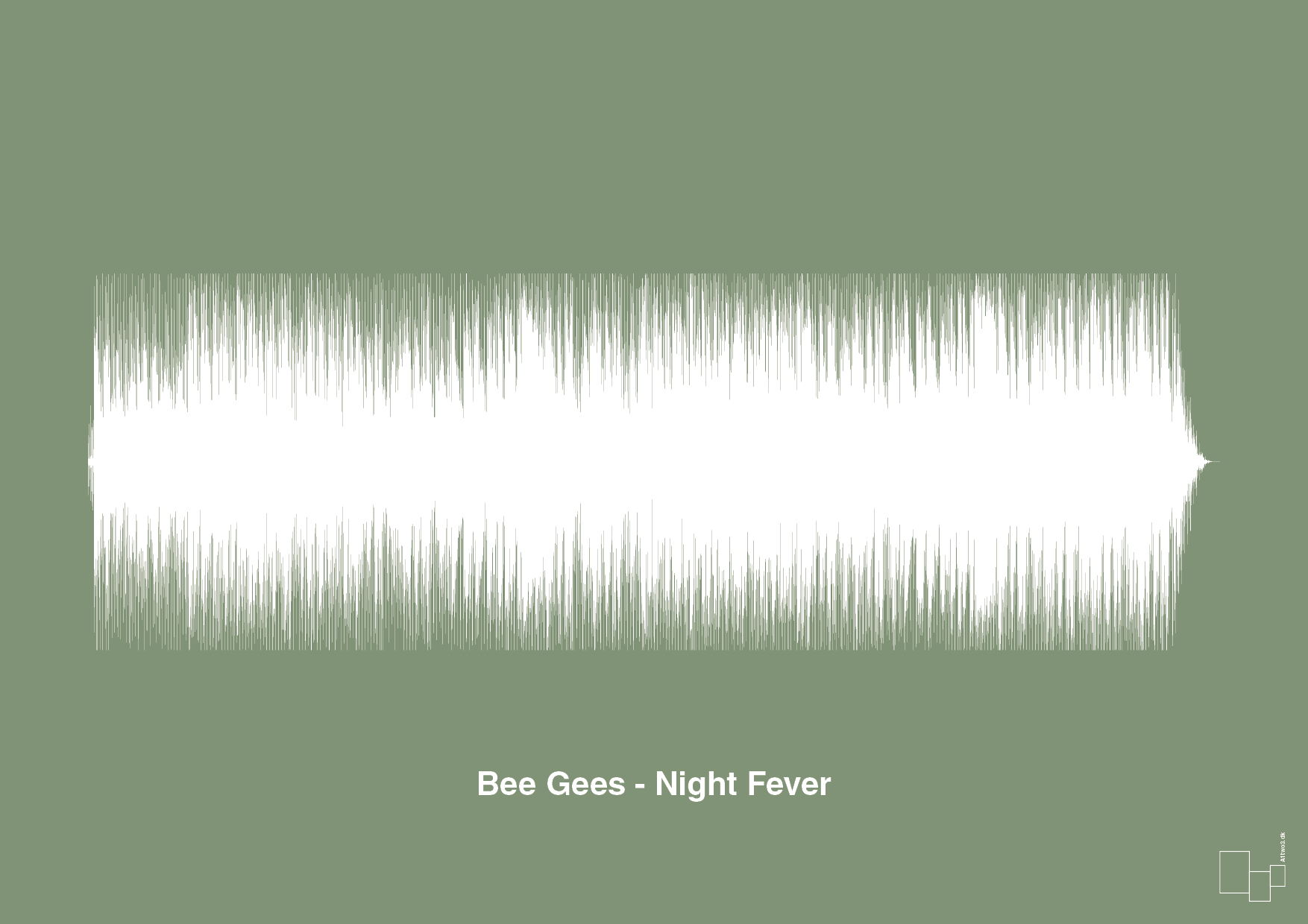 plakat: bee gees - night fever - jade-Soundwave-A1two3