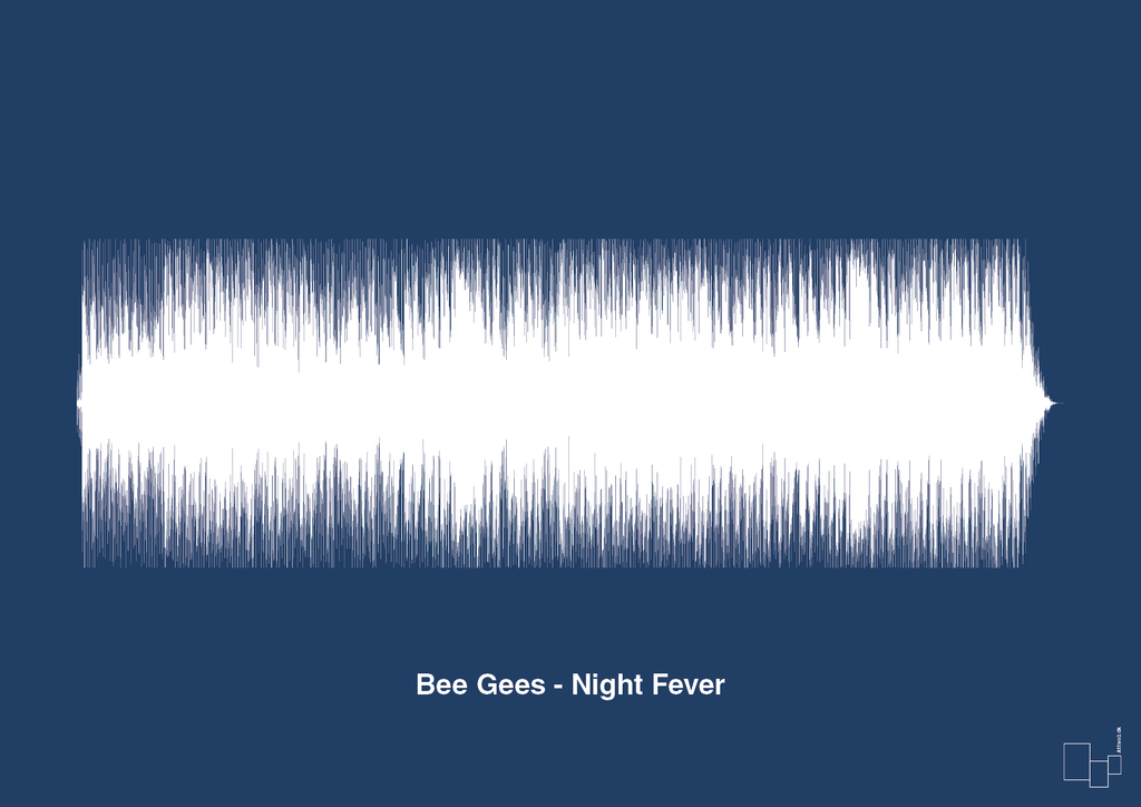 plakat: bee gees - night fever - lapis blue-Soundwave-A1two3