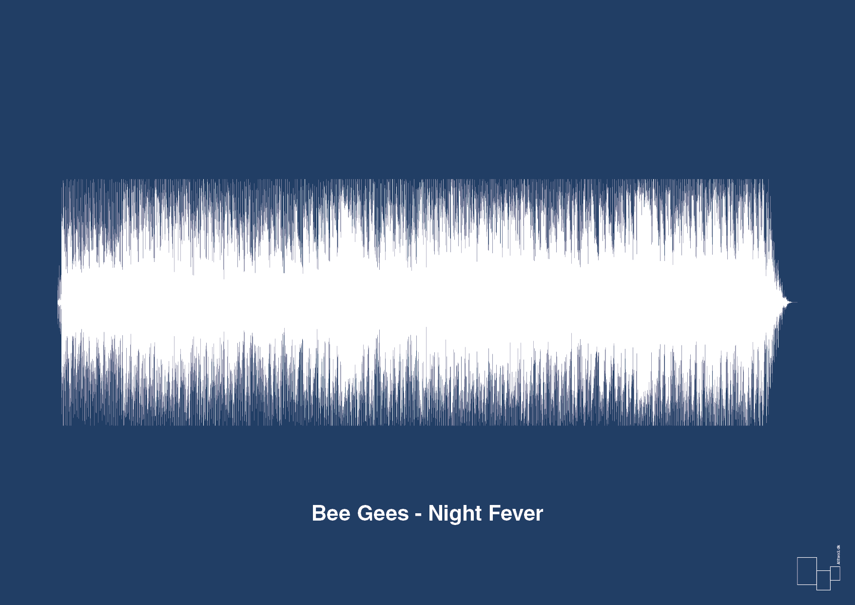 plakat: bee gees - night fever - lapis blue-Soundwave-A1two3