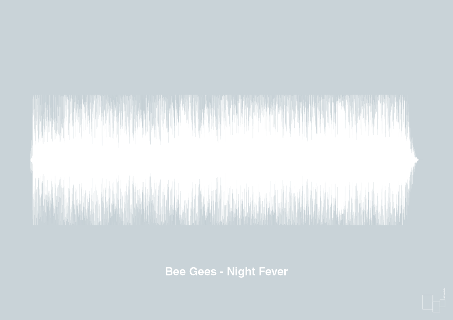 plakat: bee gees - night fever - light drizzle-Soundwave-A1two3