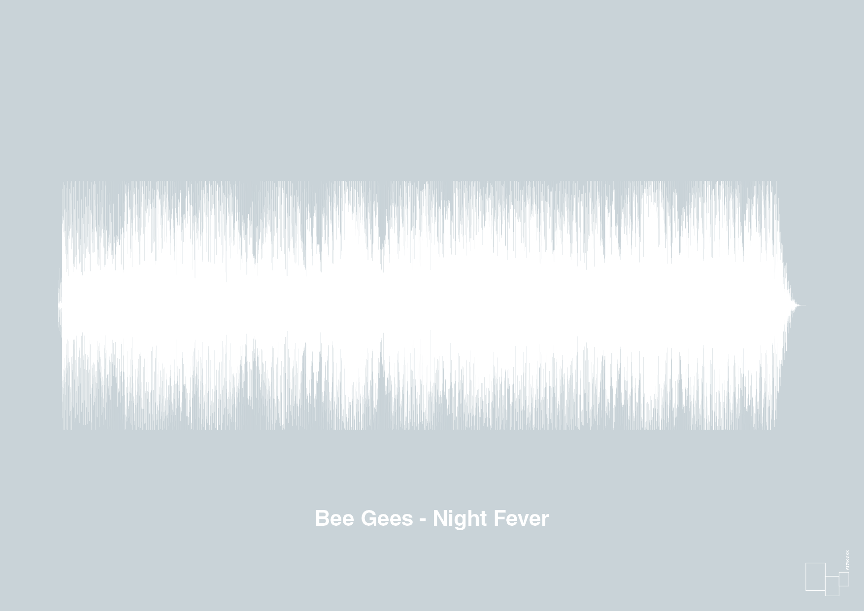 plakat: bee gees - night fever - light drizzle-Soundwave-A1two3