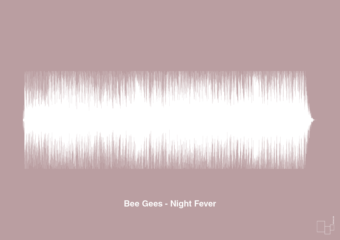 plakat: bee gees - night fever - light rose-Soundwave-A1two3