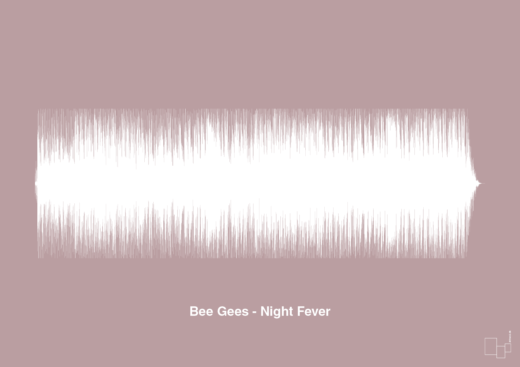 plakat: bee gees - night fever - light rose-Soundwave-A1two3