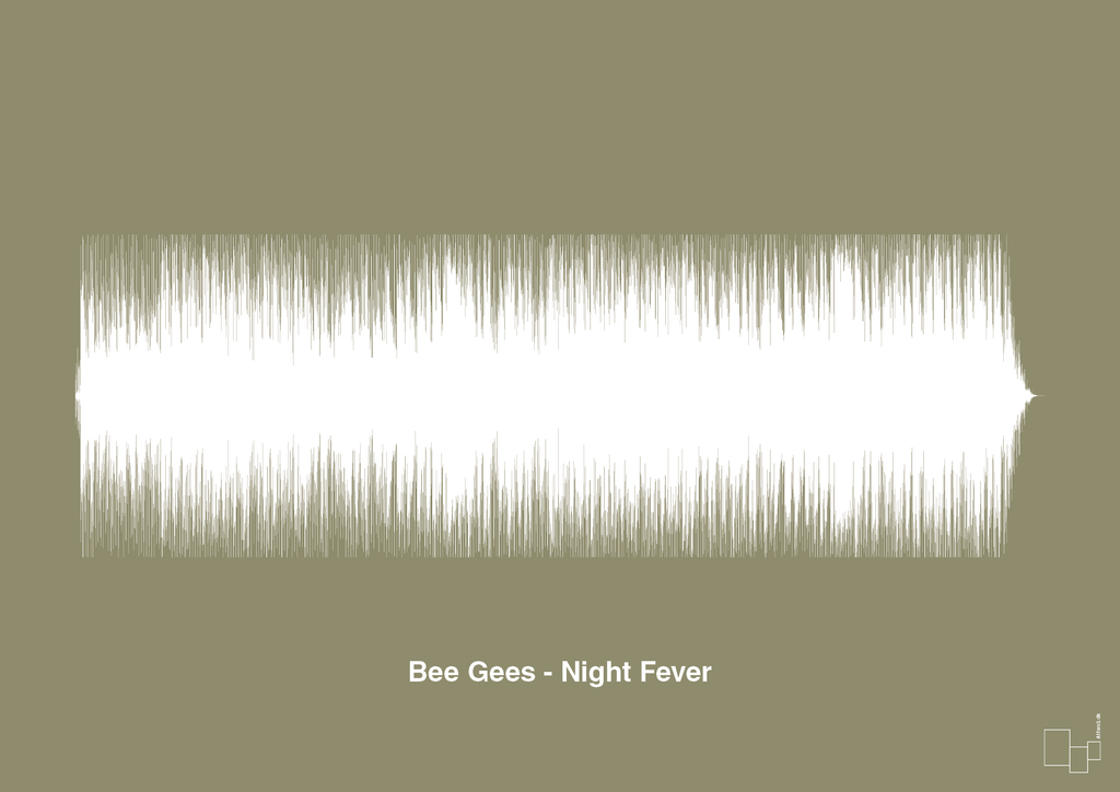 plakat: bee gees - night fever - misty forrest-Soundwave-A1two3
