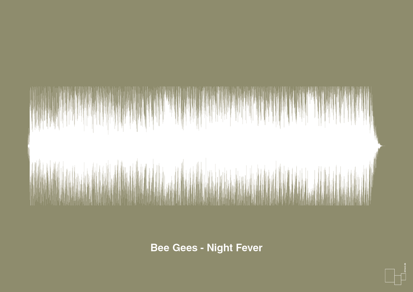 plakat: bee gees - night fever - misty forrest-Soundwave-A1two3